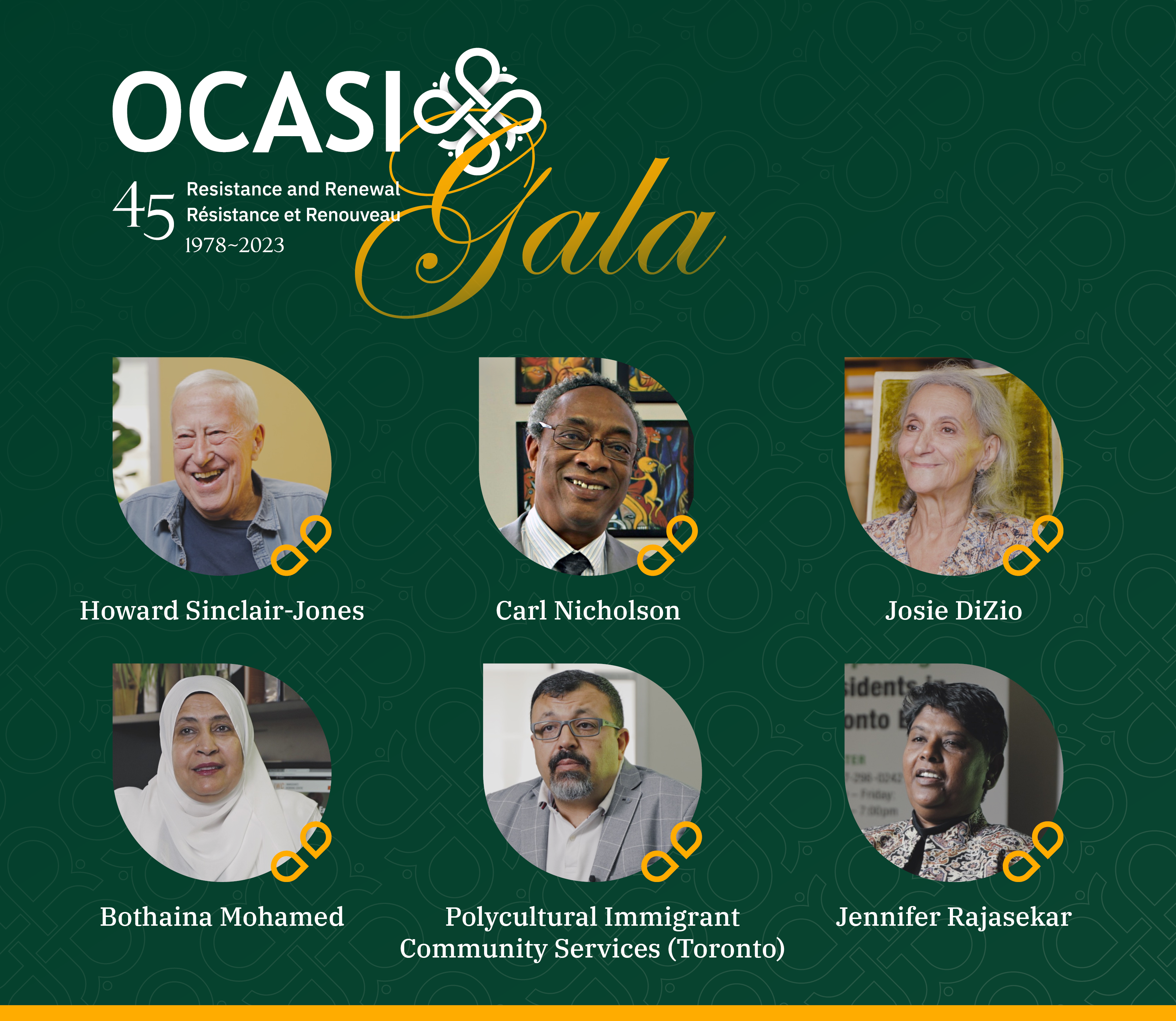 OCASI 45th Anniversary Awards Recipients