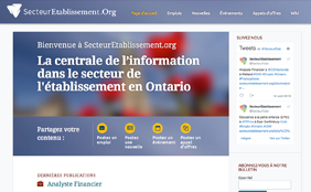 Web screenshot of SecteurEtablissement.org