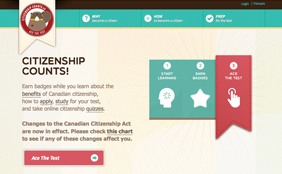 Web screenshot of CitizenshipCounts.ca