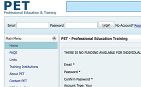 Web screenshot of ocasi.org/pet